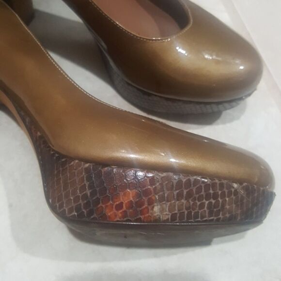 DONALD PLINER Patent & Snakeskin Heels- Size 7 1/2‎ - Picture 5 of 7